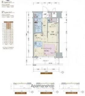 プレサンス心斎橋ルティア【1402号室】の間取り
