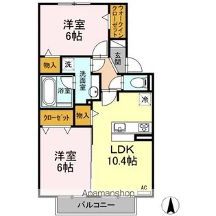 Liberty大西【2階】の間取り