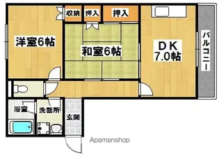 コートロッジパート2【206号室】の間取り