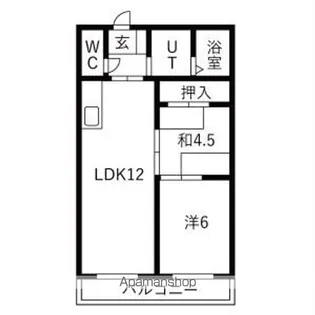 サンライズアサノ【4階】の間取り