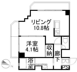 プレサント平和通Ⅱ【1001号室】の間取り