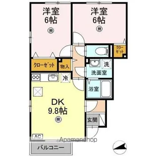 セジュール南花岡II【1階】の間取り