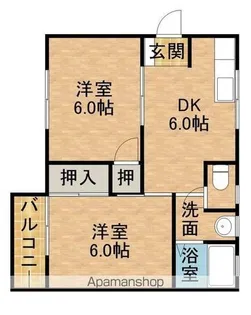 コーポ松本【1階】の間取り
