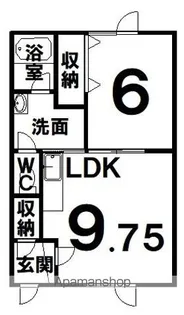 ミレニアムハイツ【1階】の間取り