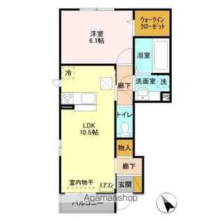 コゥジーコート【1階】の間取り