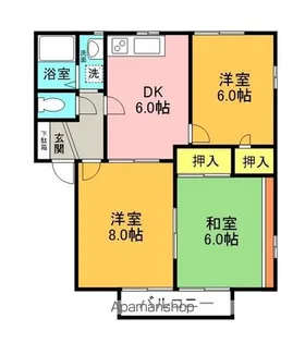 エレガンス山崎 B【101号室】の間取り