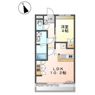 ビアンニュー松崎【305号室】の間取り