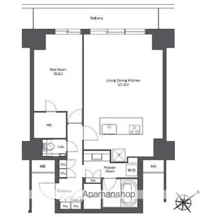 東京ポートシティ竹芝レジデンスタワー【18階】の間取り
