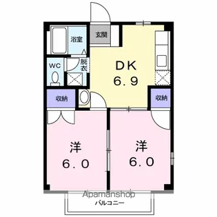 ハイムキザキ【2階】の間取り