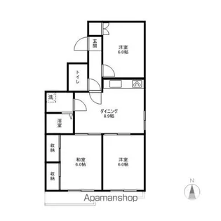 長野県長野市大字安茂里小市【マンション】の間取り