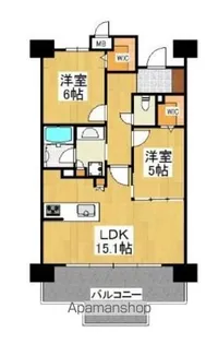 レジア赤坂テラス【6階】の間取り