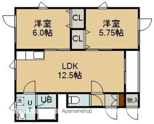 フロストアッシュ柳町(フロストアッシュヤナギマチ)【2階】の間取り