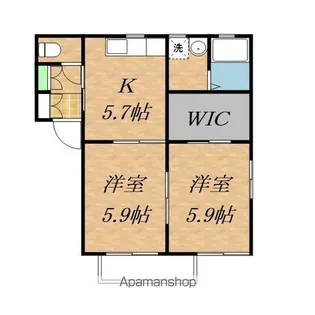 新賀ハイツ【C202号室】の間取り
