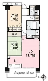 2LDKの間取り画像