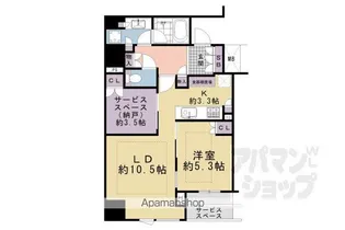 パークホームズ京都二条城【610号室】の間取り