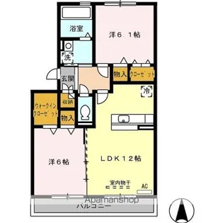 サンライズガーデン【2階】の間取り