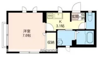メゾンド阿佐ヶ谷【102号室】の間取り