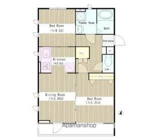 馬場ハウス【2階】の間取り