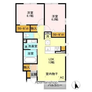 ボーセジュール 壱番館【1階】の間取り