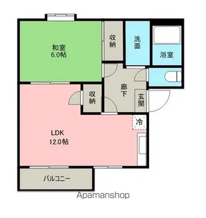 フレグランス城南【B102号室】の間取り