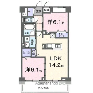 エルドール【4階】の間取り