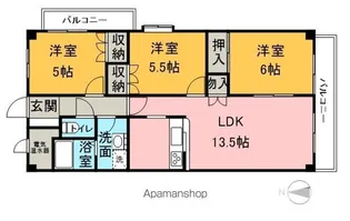 マンション渚【301号室】の間取り
