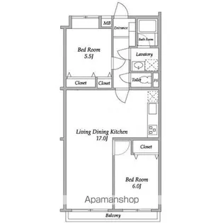 ガーデンハウス千歳船橋【2階】の間取り