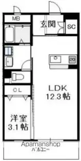 PASSEGE【3階】の間取り