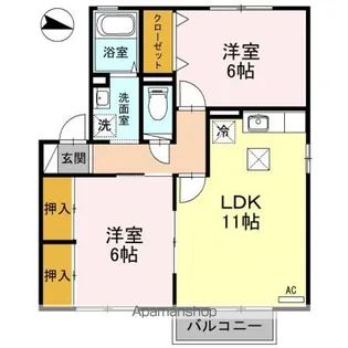 フレスコハウス【1階】の間取り