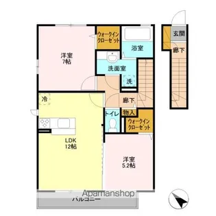 ラ フォンテ B【2階】の間取り