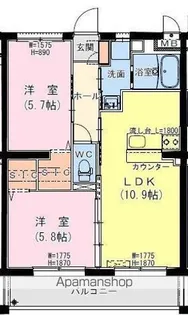 サンテラス・TUTOMI【1階】の間取り