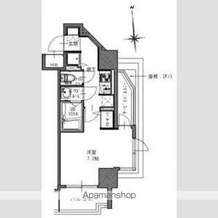 SーRESIDENCE南堀江【711号室】の間取り