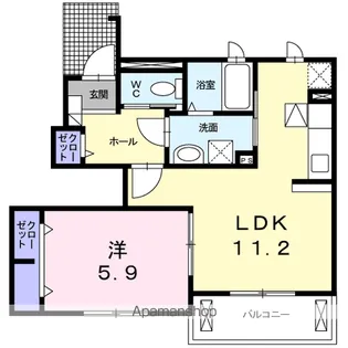 シャルロットⅡ【103号室】の間取り