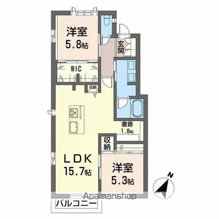 ディアス白金【2階】の間取り