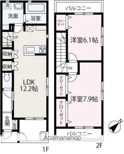 アンソレイユ(新座)【5号室】の間取り