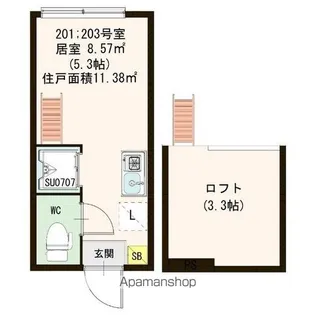 CFハイツ和田【2階】の間取り