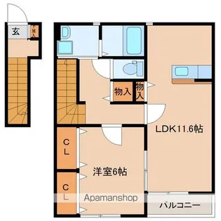 仮)多賀城新田アパートA棟【203号室】の間取り