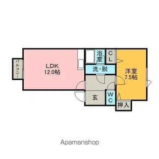 ピュアWESTⅢ【2階】の間取り