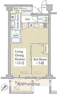 PRIME URBAN 東中野 COURT【2階】の間取り