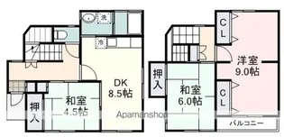 静岡県静岡市葵区平和2丁目【一戸建】の間取り