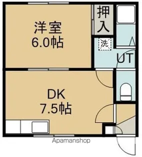ノースウィング5番館【K号室】の間取り