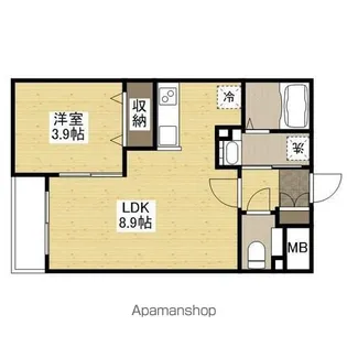 月光東福山駅前【2階】の間取り