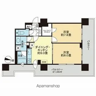 ファインシティ札幌ザ・タワー大通公園【5階】の間取り