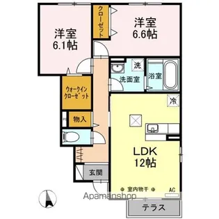 プルームガーデンⅡ【1階】の間取り