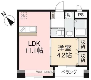 アルト栗林公園【106号室】の間取り
