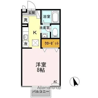 エクセル中川原【102号室】の間取り