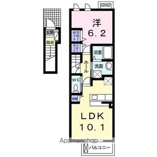 ミルフロールⅡ【202号室】の間取り