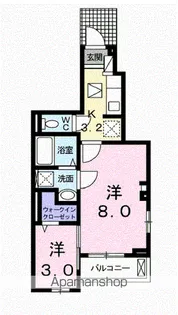 パリⅦ【1階】の間取り