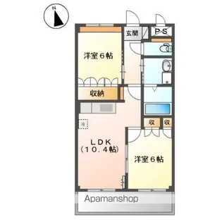 ランドマーク曙 弐番館【3階】の間取り