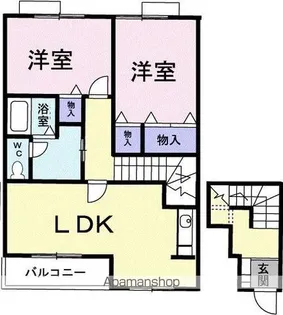 メゾニティー B【B201号室】の間取り